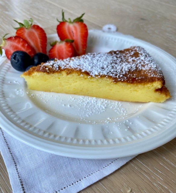 torta di ricotta senza farina facile veloce e cremosa