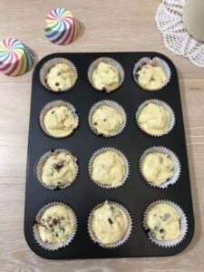 Muffin con gocce di cioccolato