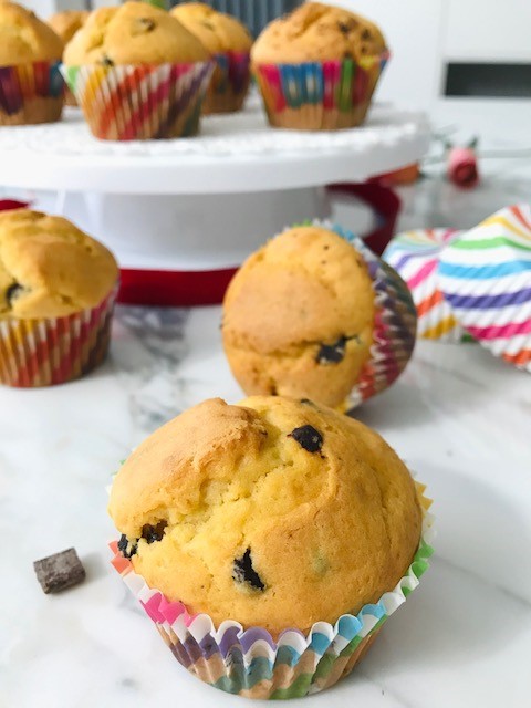 Muffin con gocce di cioccolato