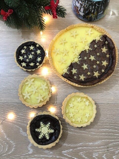 Crostatine crema e cioccolato