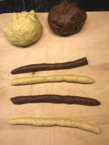 Cordoni di frolla tagliati