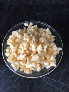 Mele tagliate a pezzetti