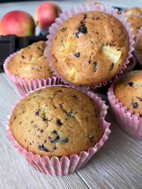 Muffin mele e cioccolato