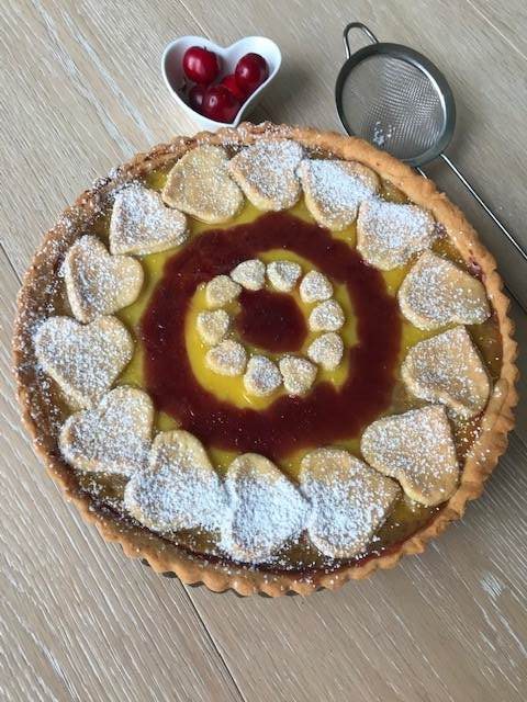 Crostata marmellata di lamponi e crema