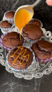 Muffin cioccolato e caramello salato