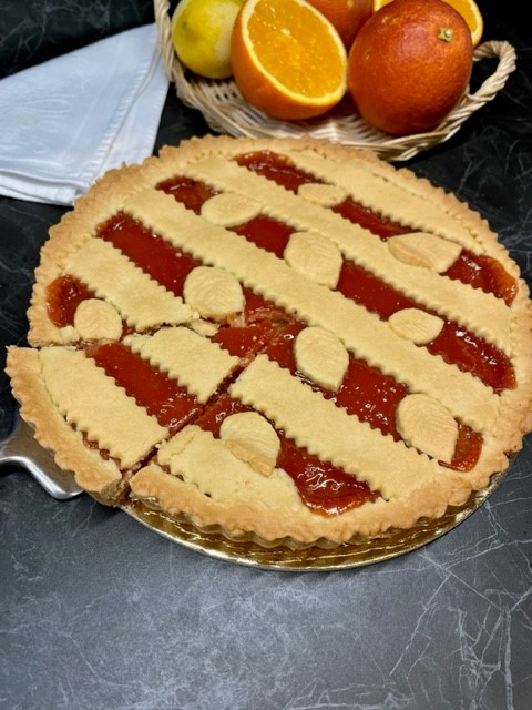 Crostata con crema all'arancia